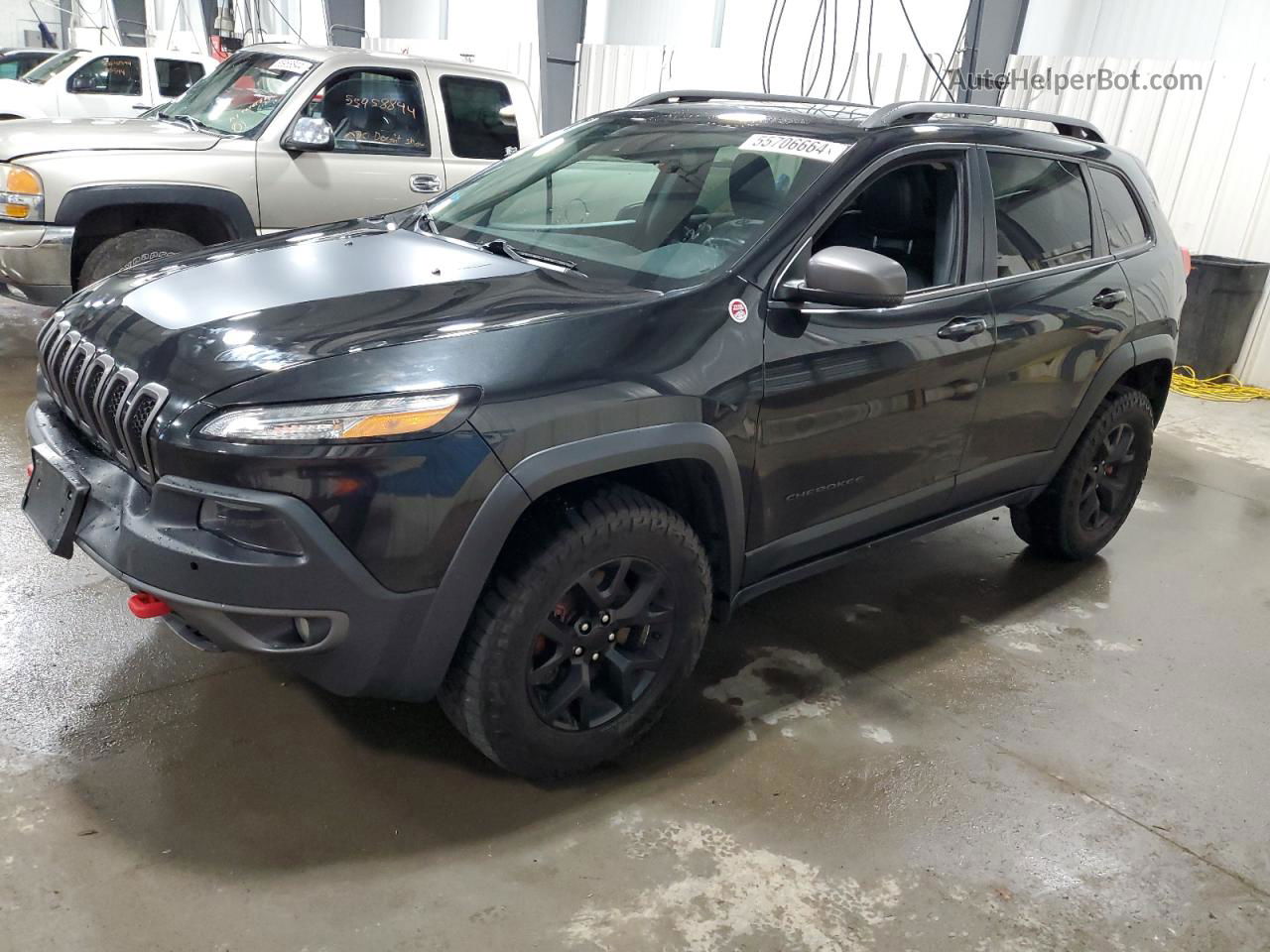 2016 Jeep Cherokee Trailhawk Черный vin: 1C4PJMBS2GW228803