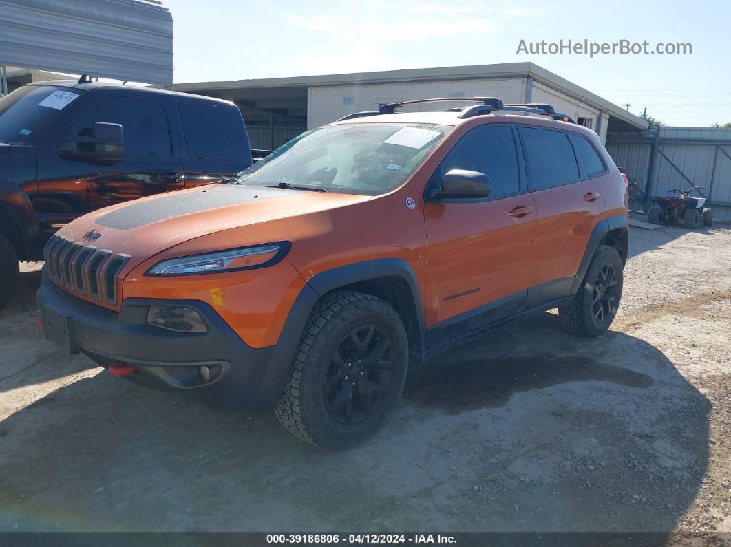 2016 Jeep Cherokee Trailhawk Orange vin: 1C4PJMBS2GW278522