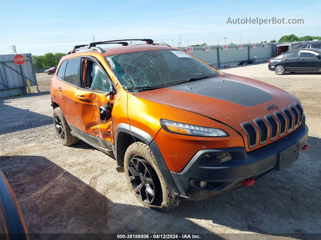 2016 Jeep Cherokee Trailhawk Orange vin: 1C4PJMBS2GW278522