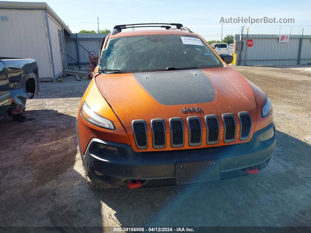 2016 Jeep Cherokee Trailhawk Orange vin: 1C4PJMBS2GW278522