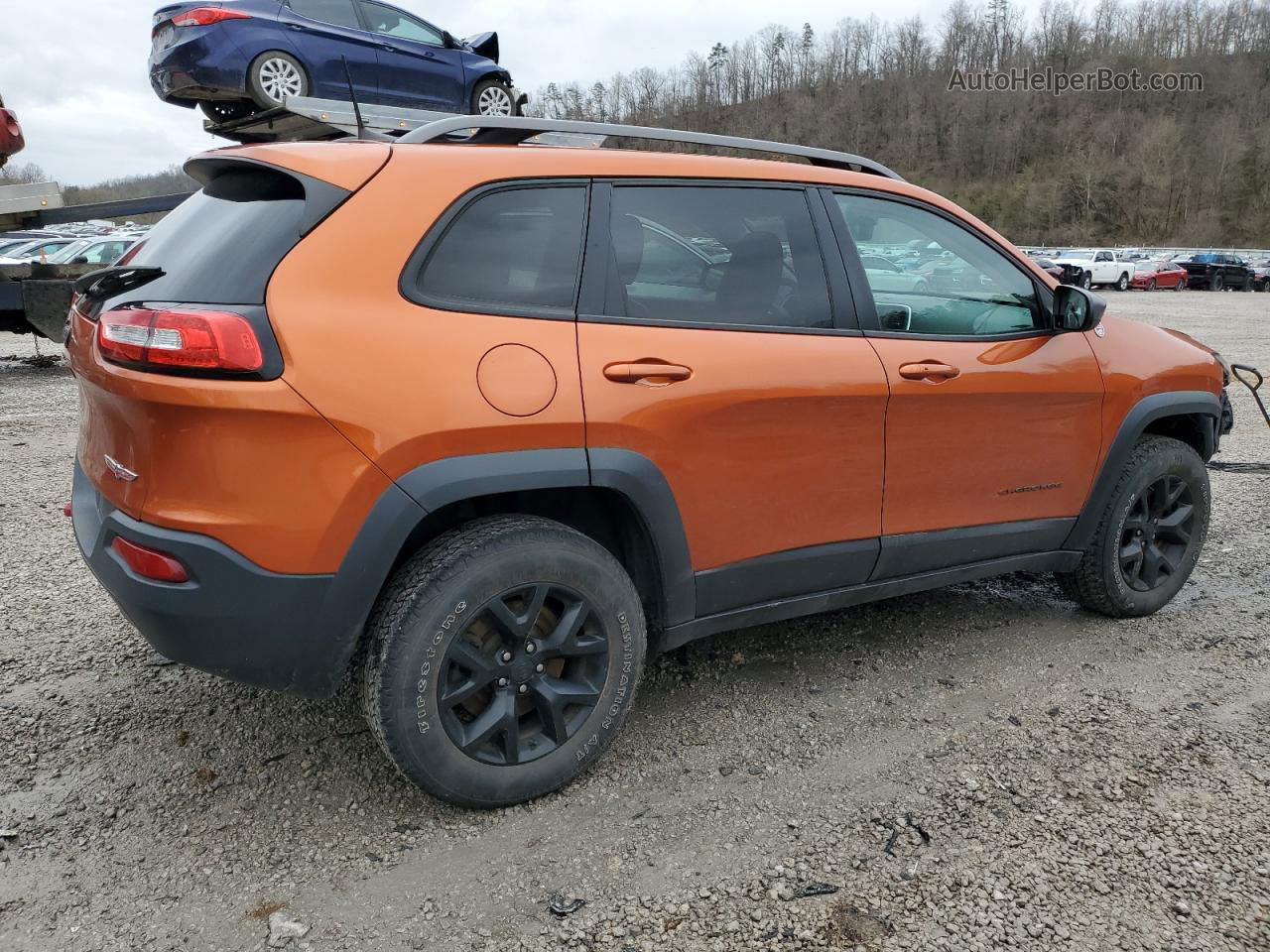 2016 Jeep Cherokee Trailhawk Orange vin: 1C4PJMBS2GW300762