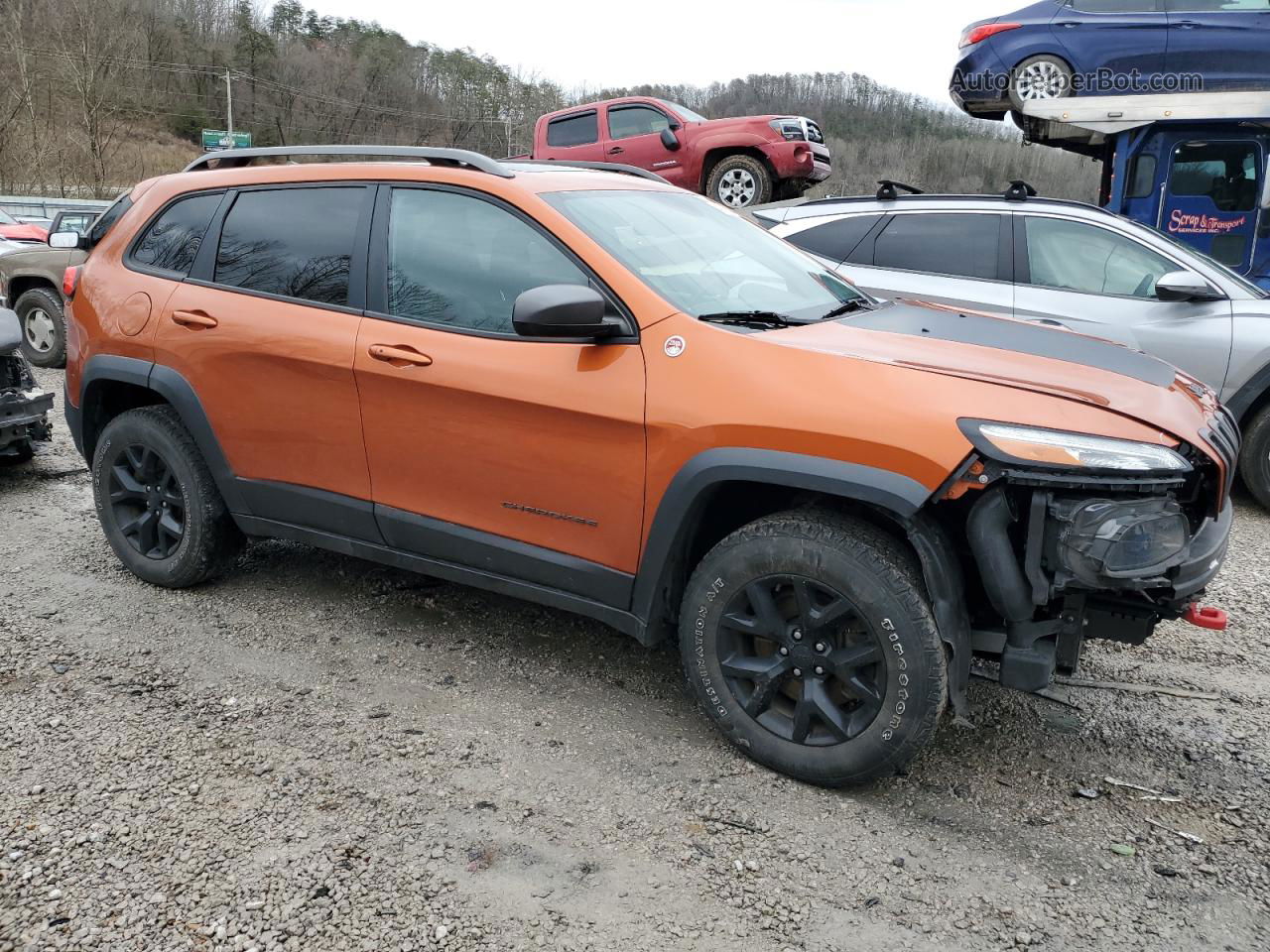 2016 Jeep Cherokee Trailhawk Orange vin: 1C4PJMBS2GW300762