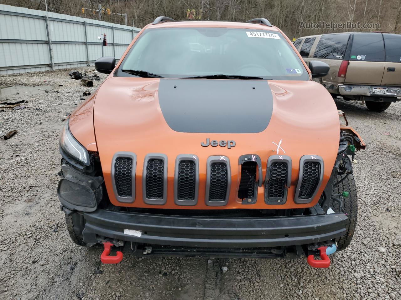 2016 Jeep Cherokee Trailhawk Orange vin: 1C4PJMBS2GW300762