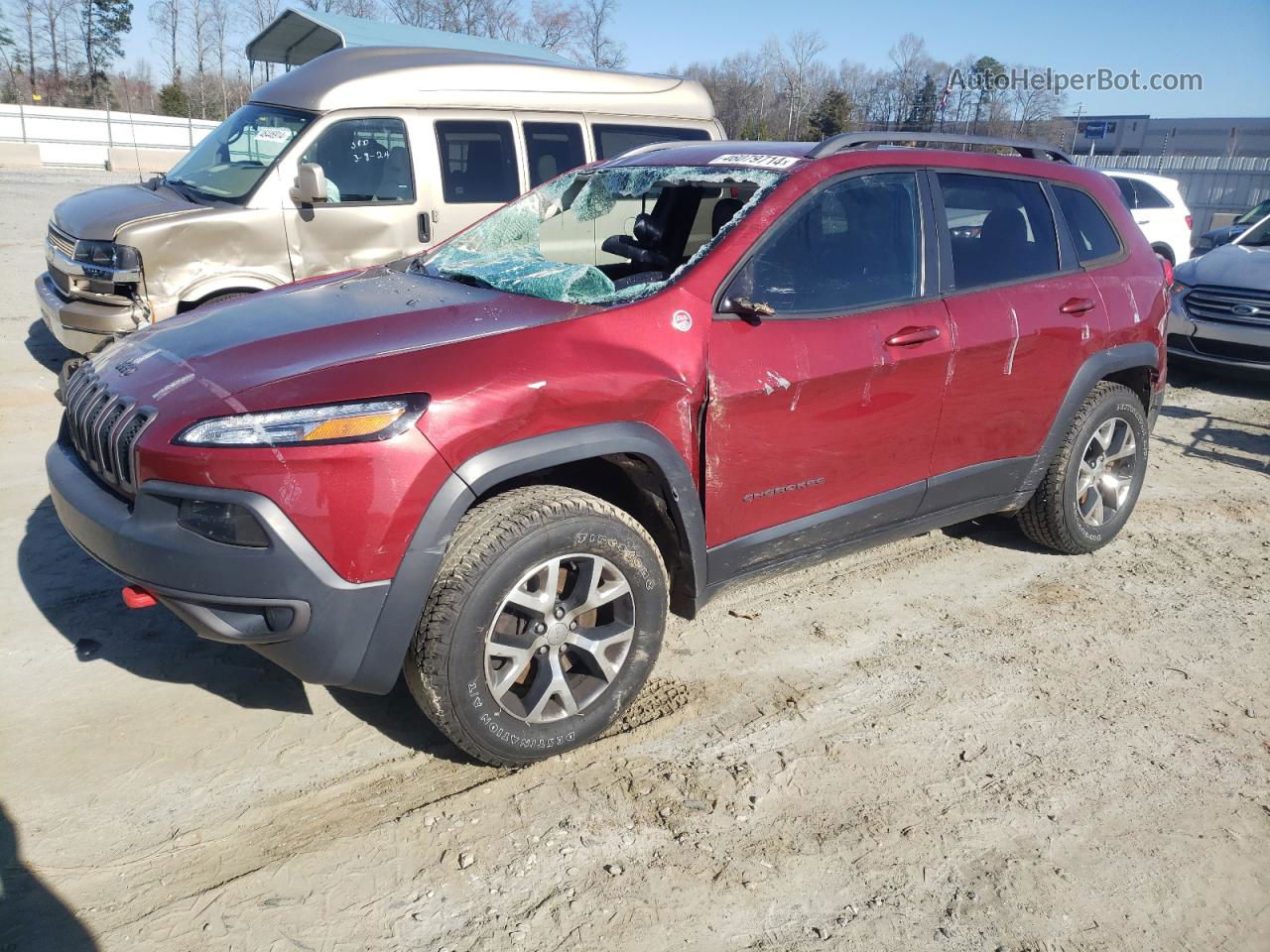 2016 Jeep Cherokee Trailhawk Red vin: 1C4PJMBS2GW309767