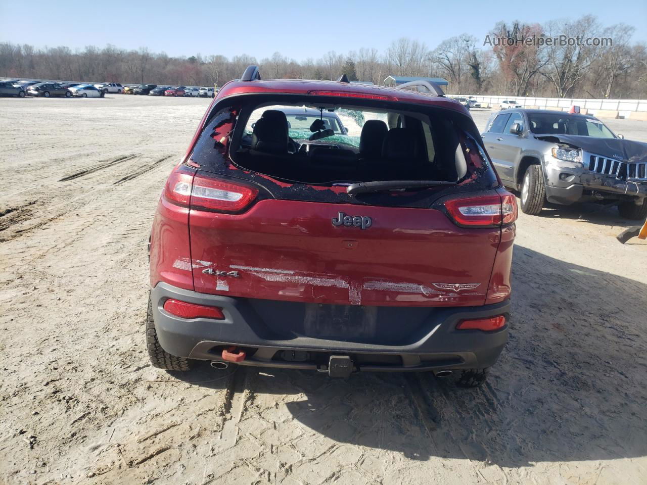 2016 Jeep Cherokee Trailhawk Red vin: 1C4PJMBS2GW309767