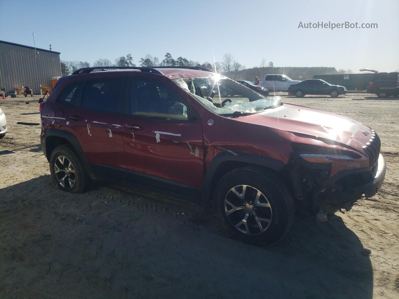 2016 Jeep Cherokee Trailhawk Red vin: 1C4PJMBS2GW309767