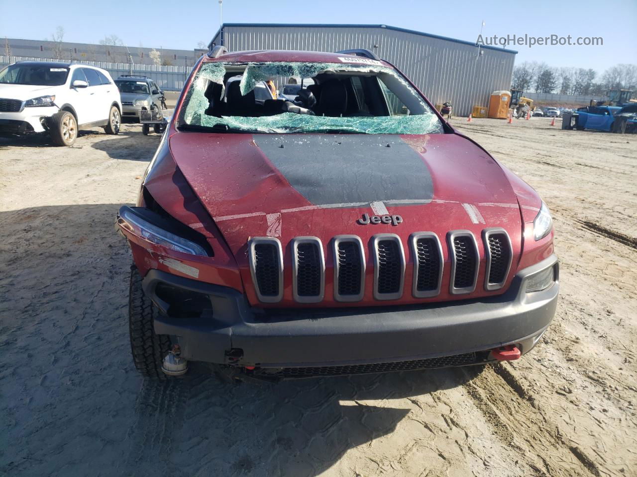 2016 Jeep Cherokee Trailhawk Red vin: 1C4PJMBS2GW309767