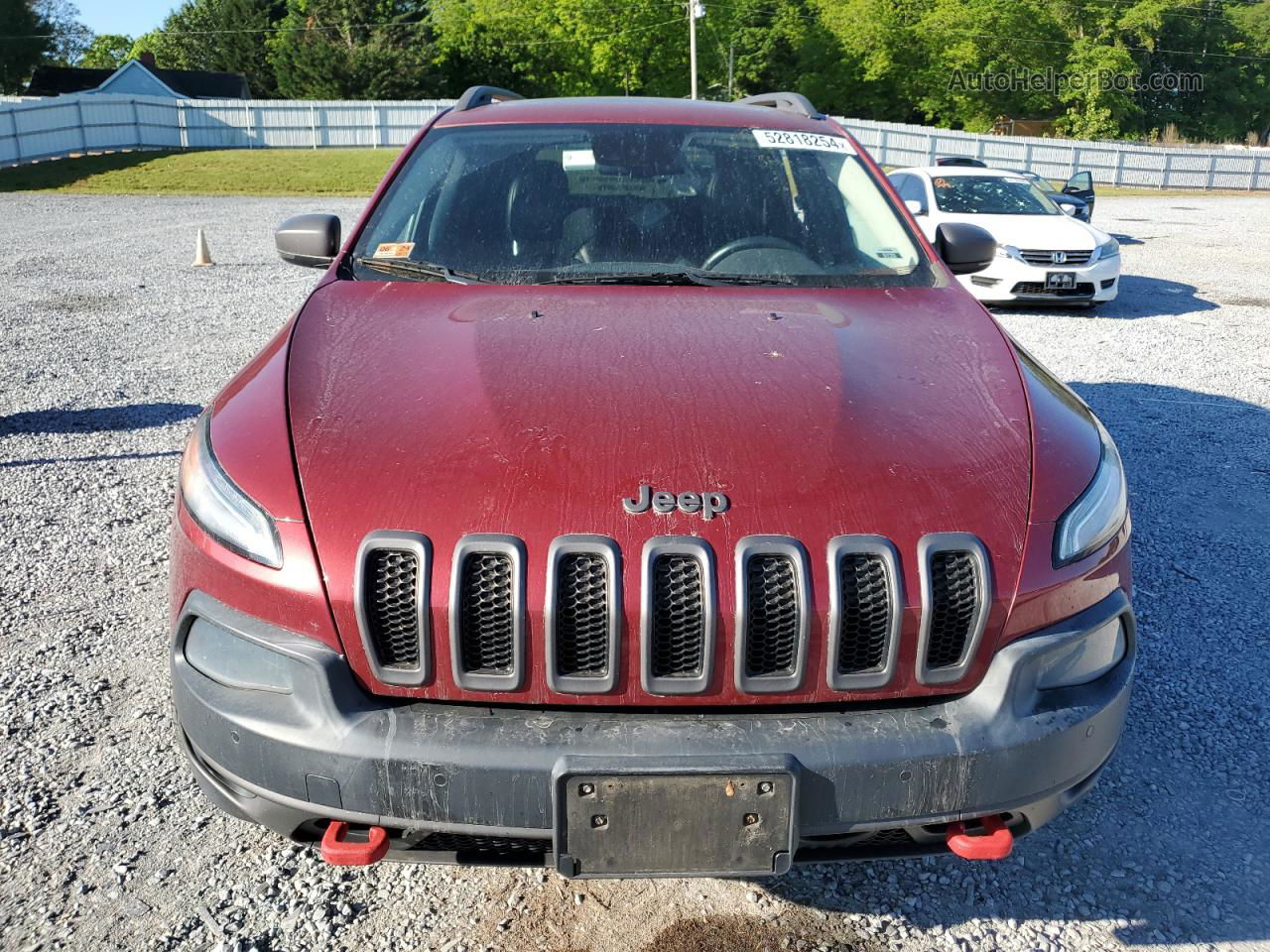 2014 Jeep Cherokee Trailhawk Burgundy vin: 1C4PJMBS3EW255392