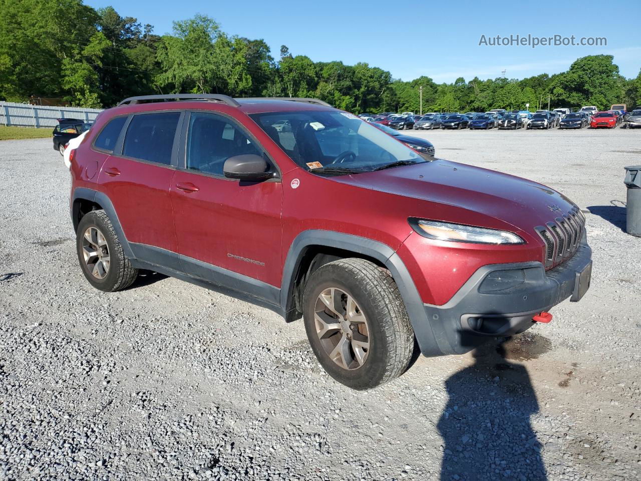 2014 Jeep Cherokee Trailhawk Burgundy vin: 1C4PJMBS3EW255392