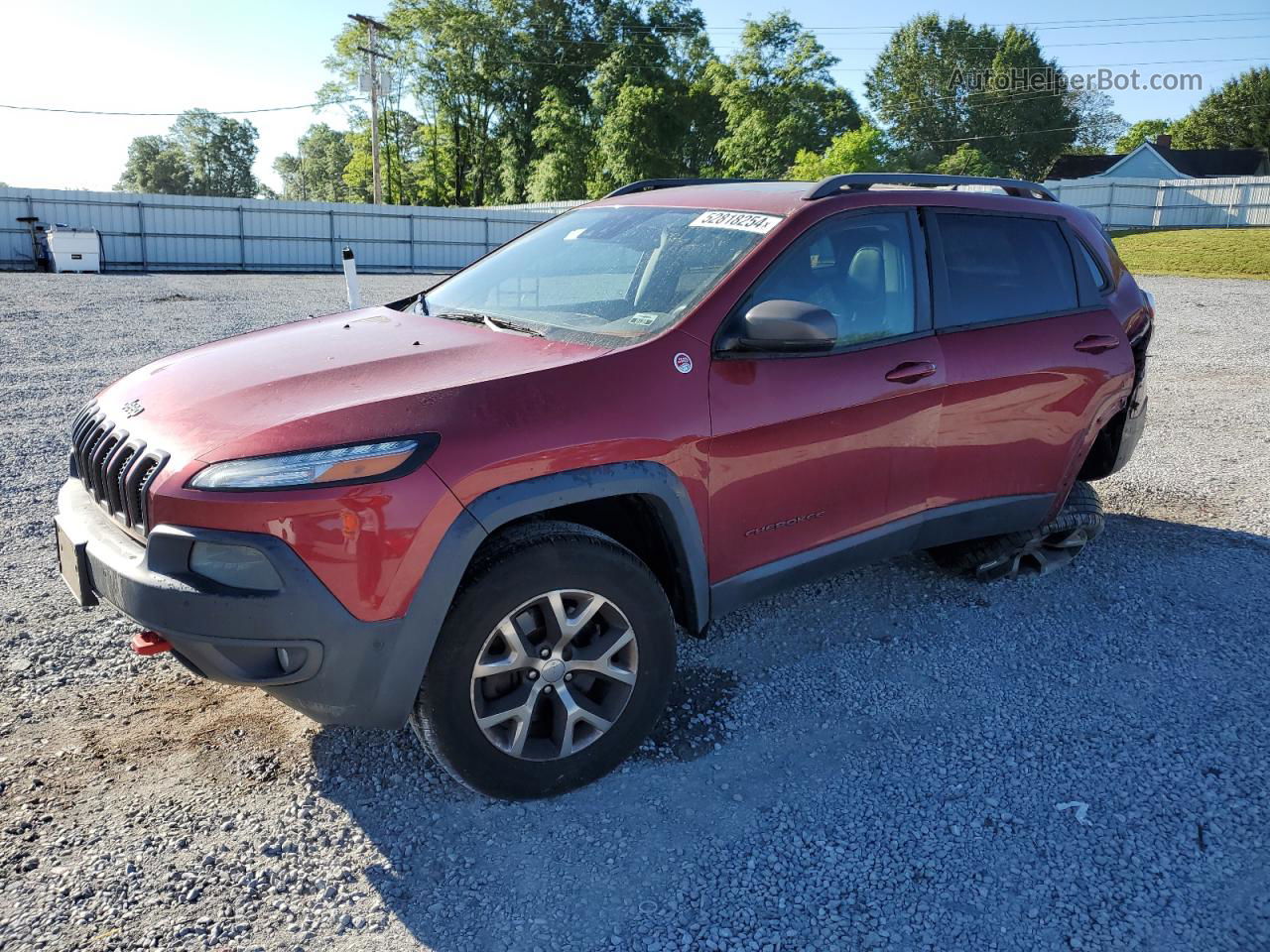 2014 Jeep Cherokee Trailhawk Burgundy vin: 1C4PJMBS3EW255392