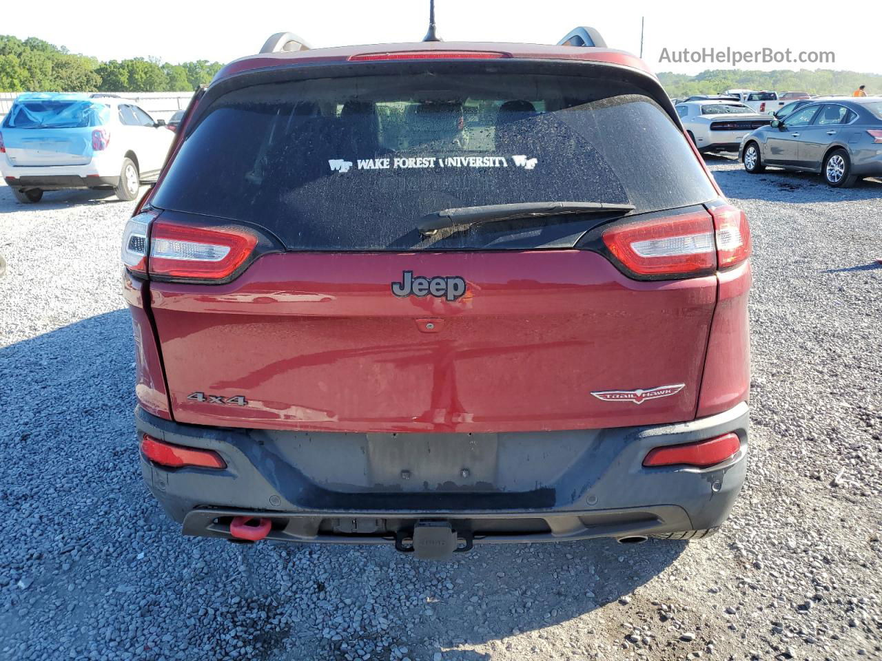 2014 Jeep Cherokee Trailhawk Burgundy vin: 1C4PJMBS3EW255392