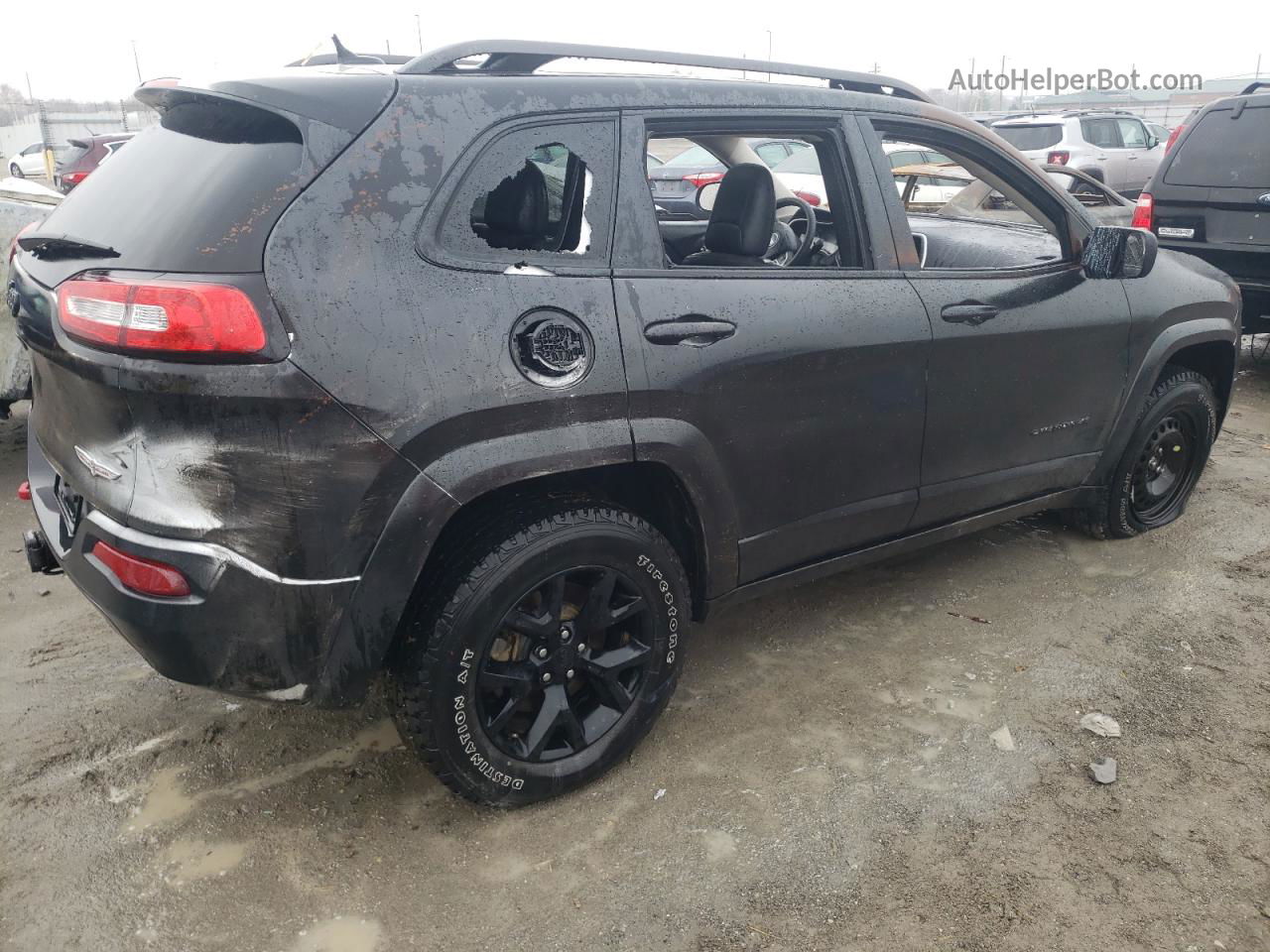 2015 Jeep Cherokee Trailhawk Черный vin: 1C4PJMBS3FW604116