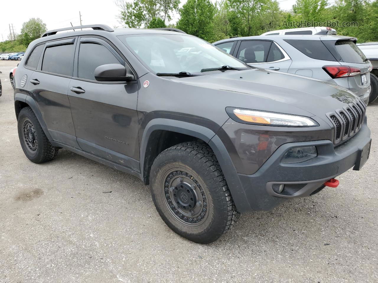 2015 Jeep Cherokee Trailhawk Gray vin: 1C4PJMBS3FW699423