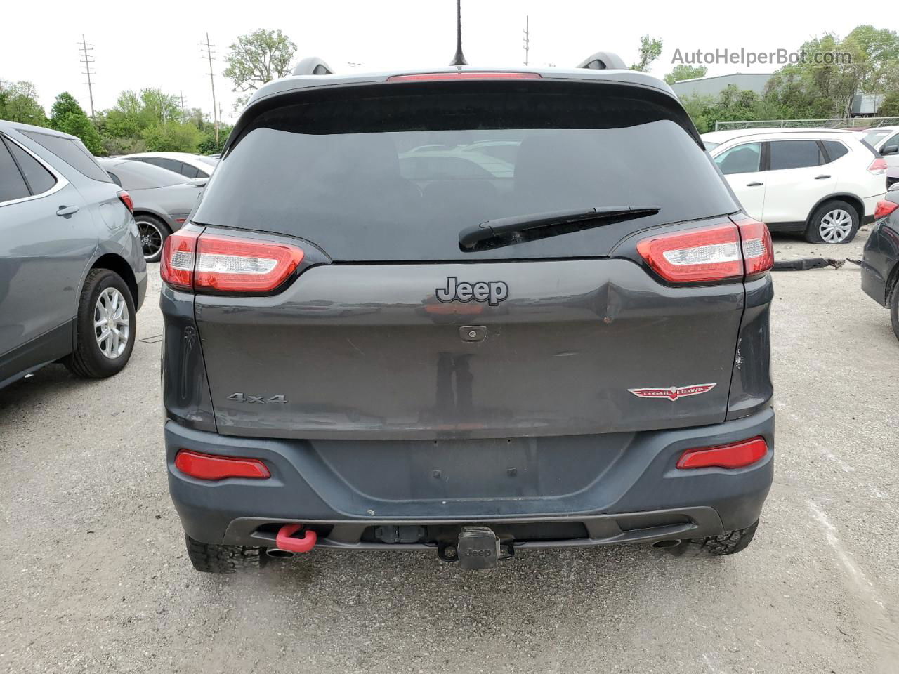 2015 Jeep Cherokee Trailhawk Gray vin: 1C4PJMBS3FW699423