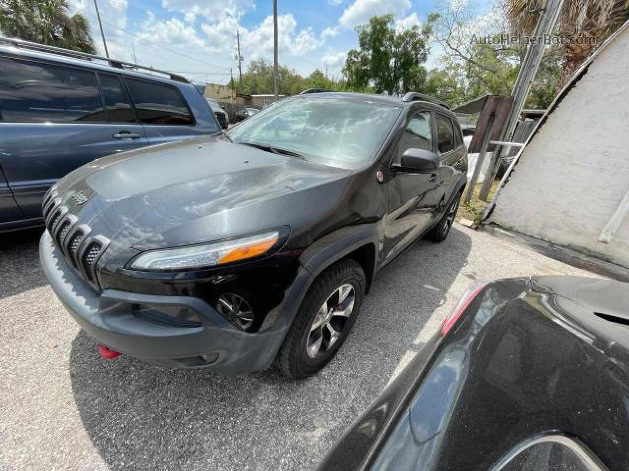 2016 Jeep Cherokee Trailhawk Black vin: 1C4PJMBS3GW110050