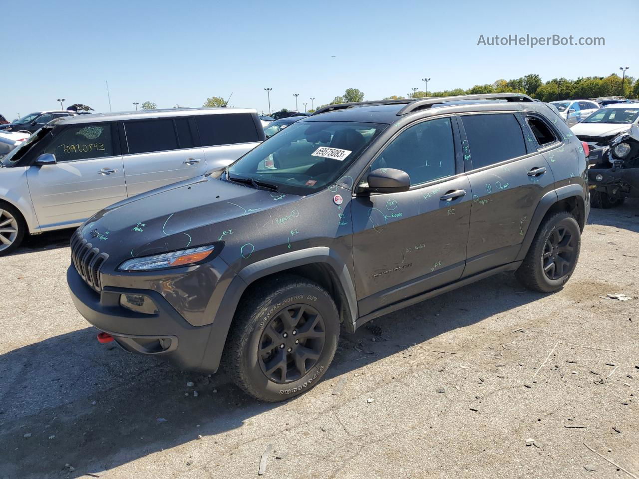 2016 Jeep Cherokee Trailhawk Black vin: 1C4PJMBS3GW132968