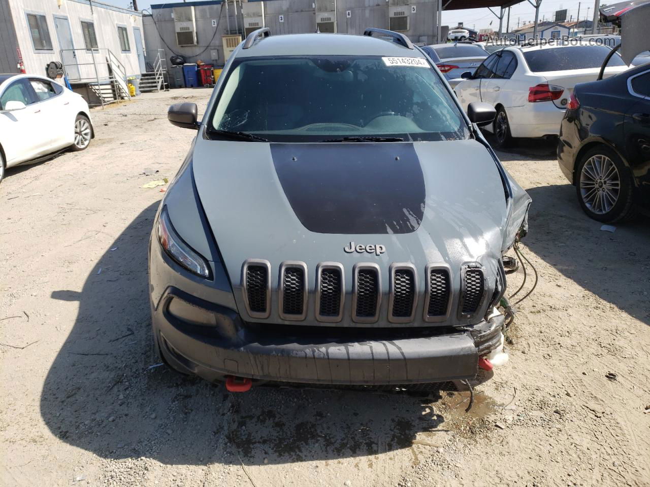 2014 Jeep Cherokee Trailhawk Gray vin: 1C4PJMBS4EW239928