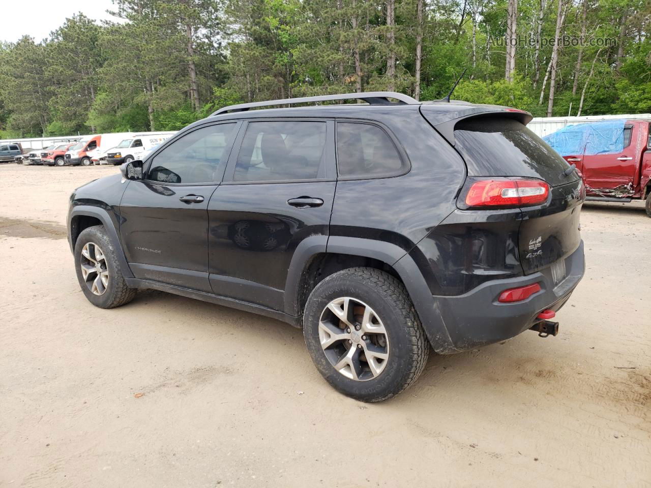 2014 Jeep Cherokee Trailhawk Black vin: 1C4PJMBS4EW267891