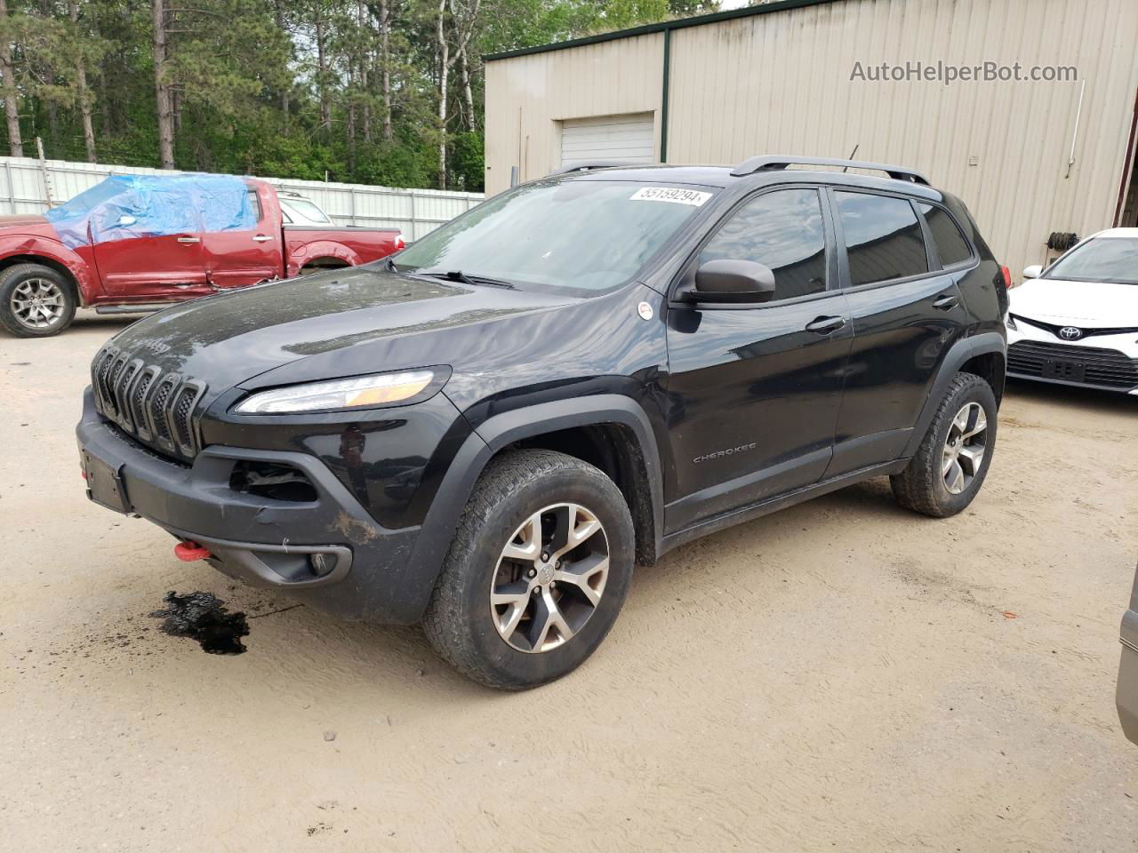 2014 Jeep Cherokee Trailhawk Black vin: 1C4PJMBS4EW267891