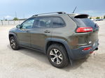 2015 Jeep Cherokee Trailhawk Зеленый vin: 1C4PJMBS4FW650134