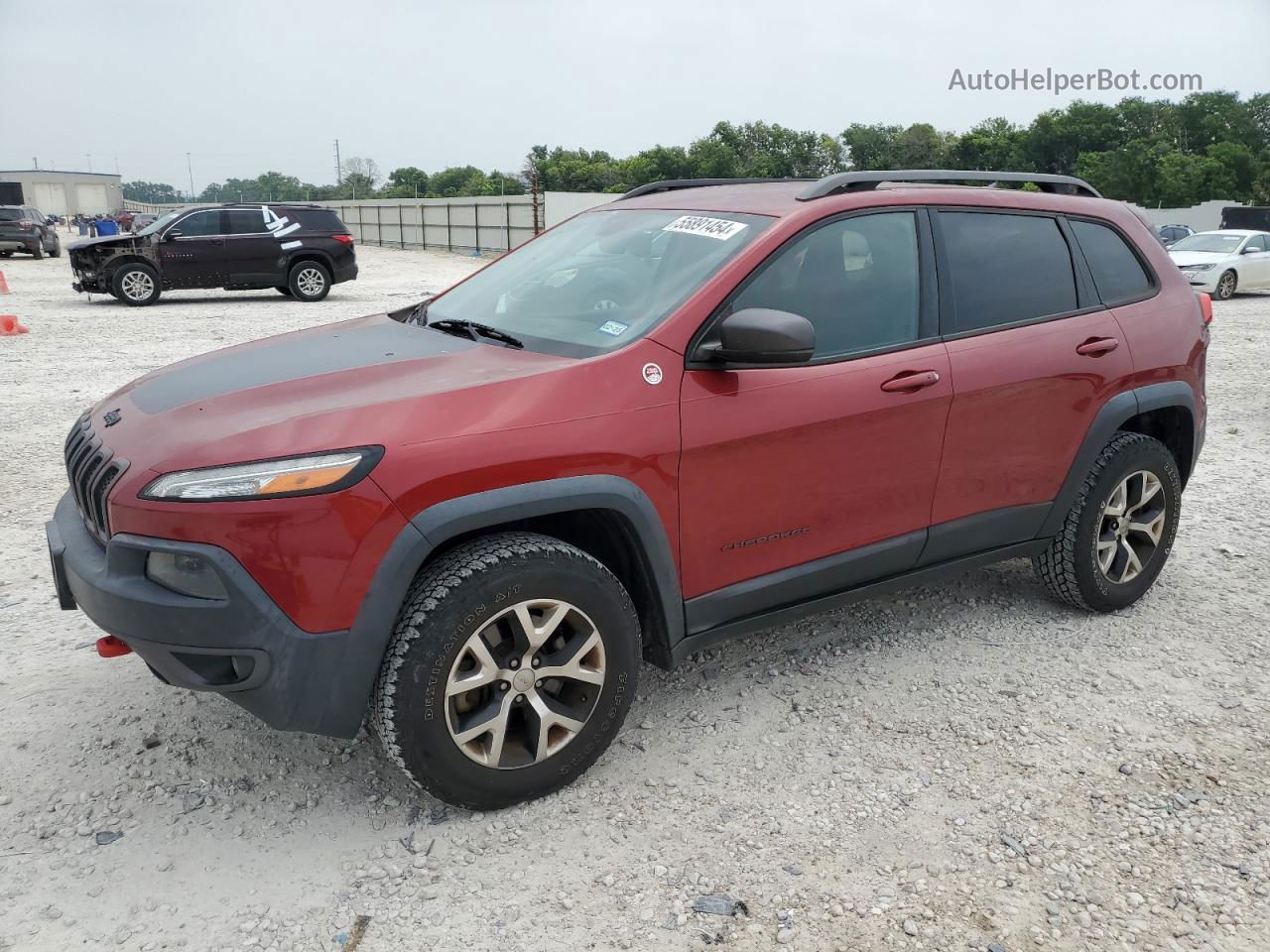 2015 Jeep Cherokee Trailhawk Red vin: 1C4PJMBS4FW668097