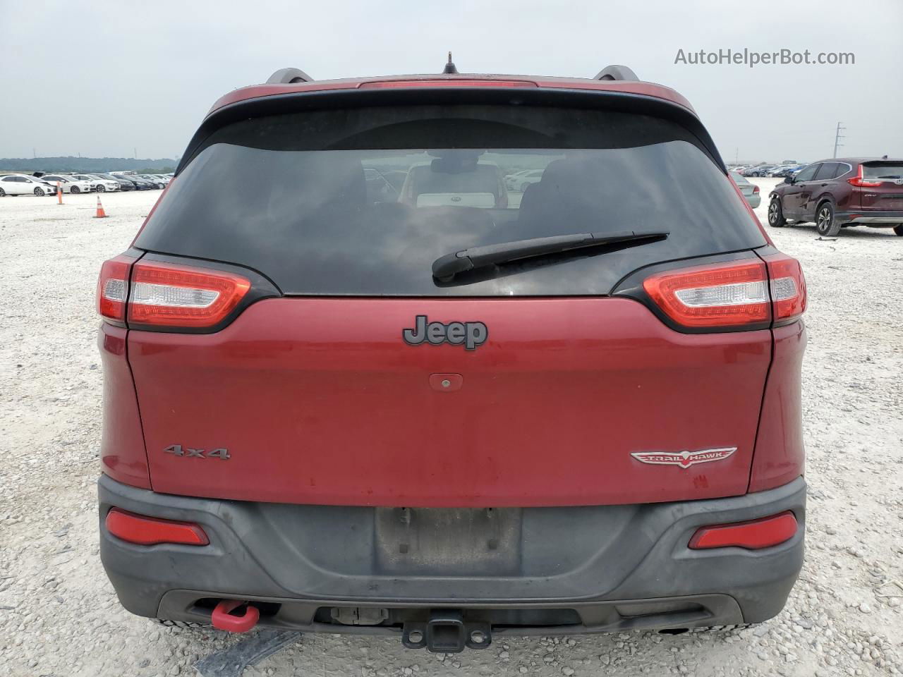 2015 Jeep Cherokee Trailhawk Red vin: 1C4PJMBS4FW668097