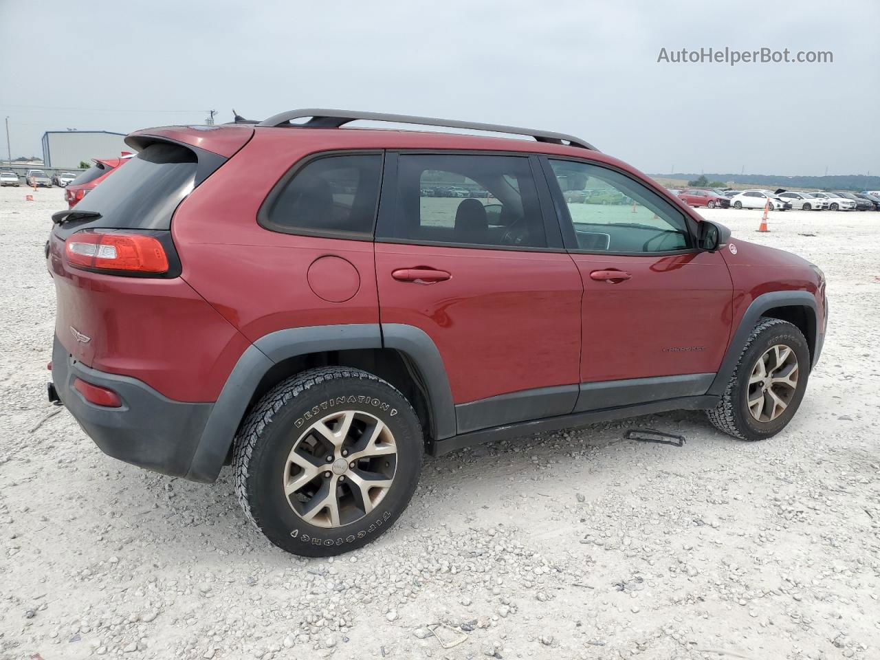 2015 Jeep Cherokee Trailhawk Red vin: 1C4PJMBS4FW668097