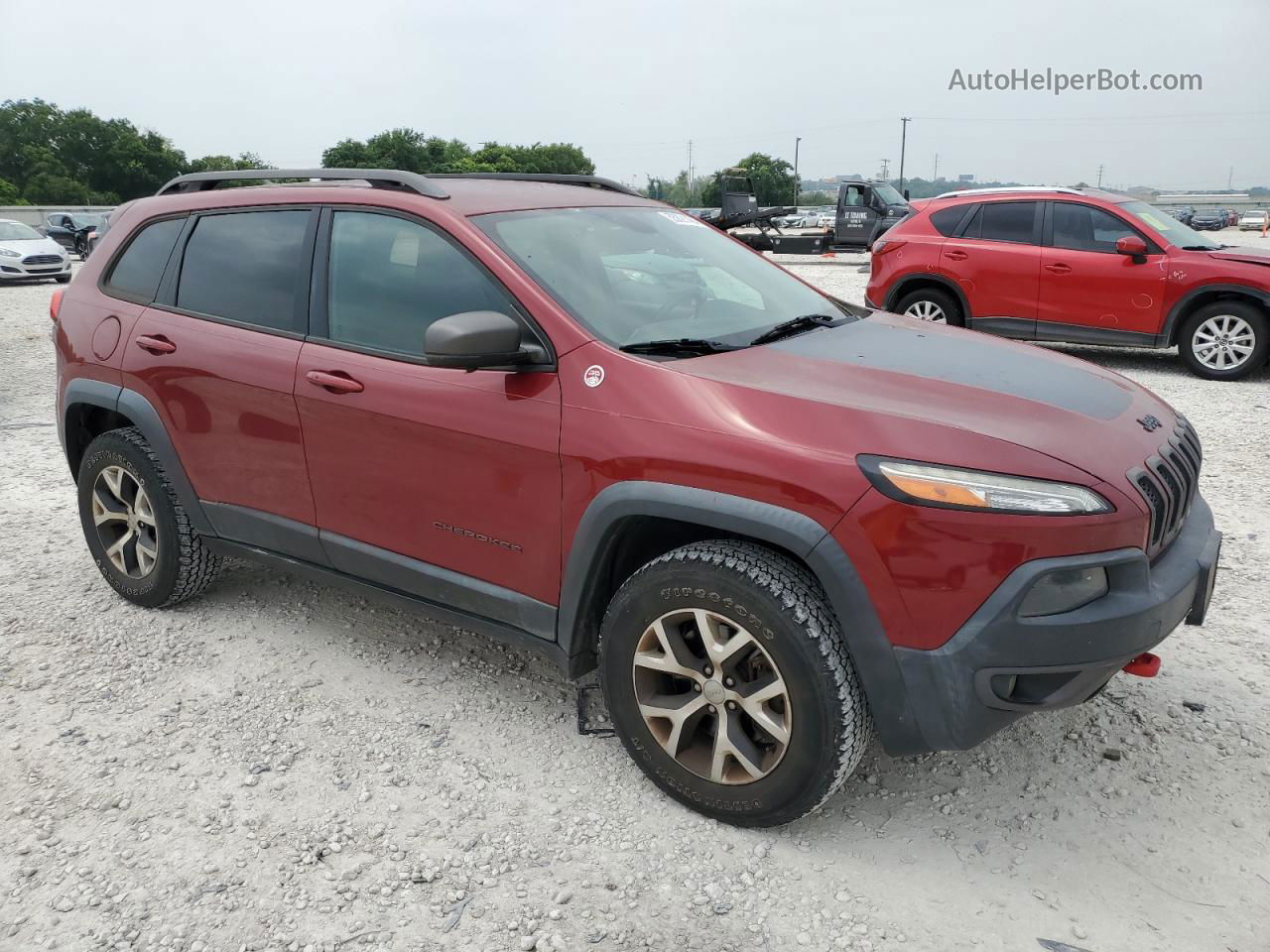 2015 Jeep Cherokee Trailhawk Red vin: 1C4PJMBS4FW668097