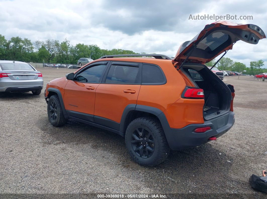 2016 Jeep Cherokee Trailhawk Orange vin: 1C4PJMBS4GW119338