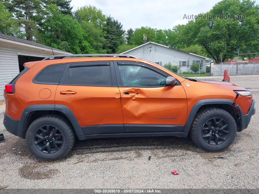 2016 Jeep Cherokee Trailhawk Orange vin: 1C4PJMBS4GW119338