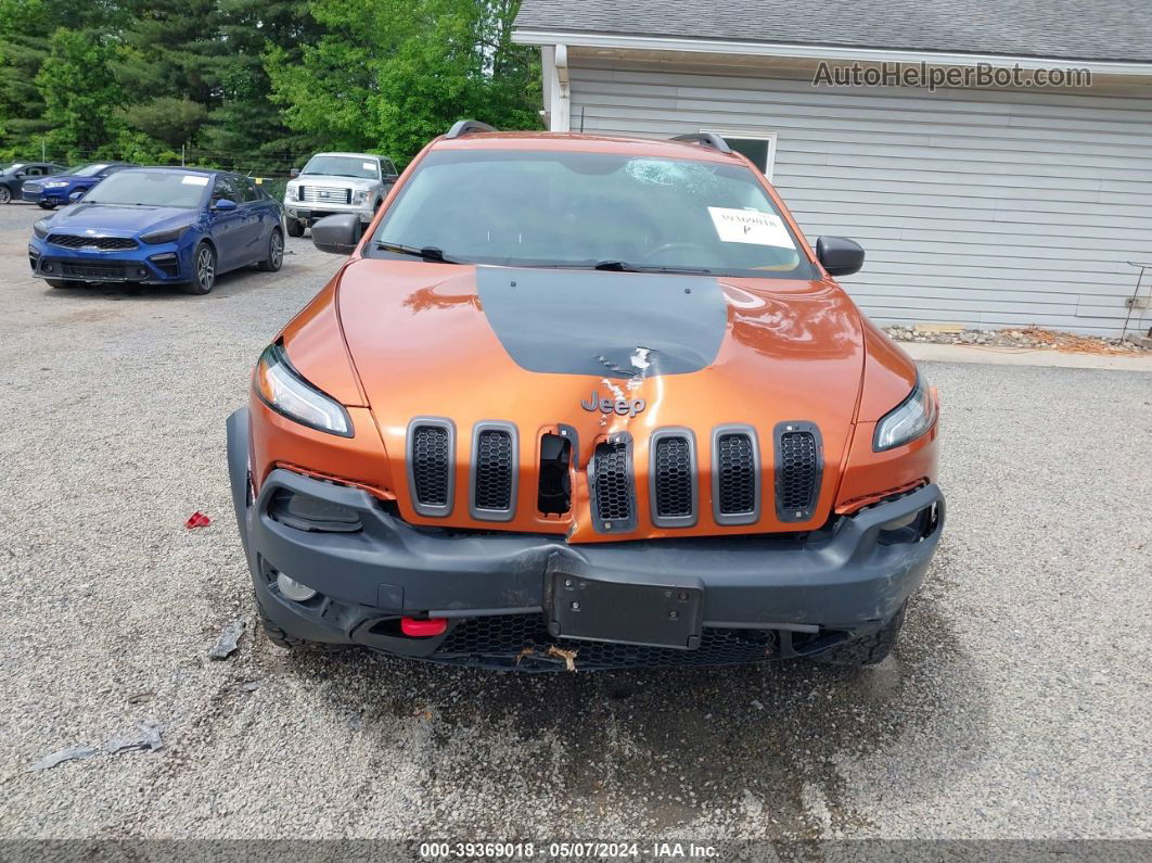 2016 Jeep Cherokee Trailhawk Orange vin: 1C4PJMBS4GW119338