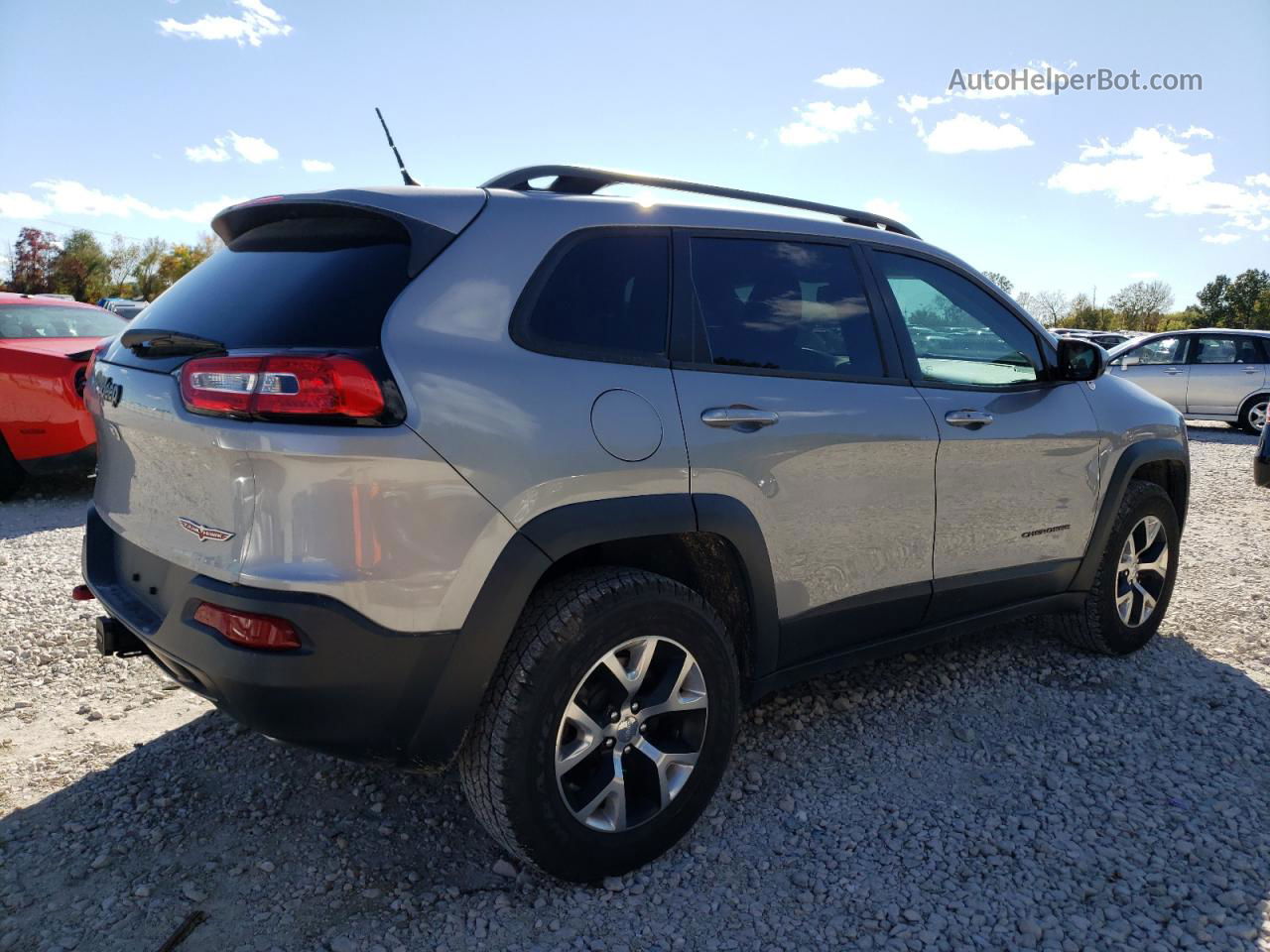 2014 Jeep Cherokee Trailhawk Silver vin: 1C4PJMBS5EW193266