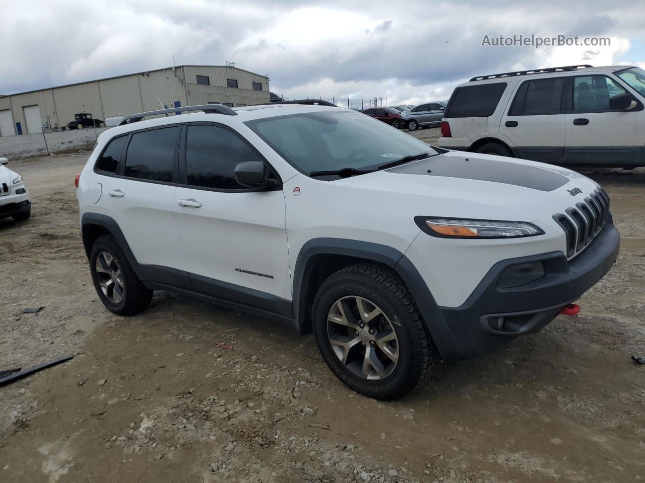 2014 Jeep Cherokee Trailhawk White vin: 1C4PJMBS5EW251702