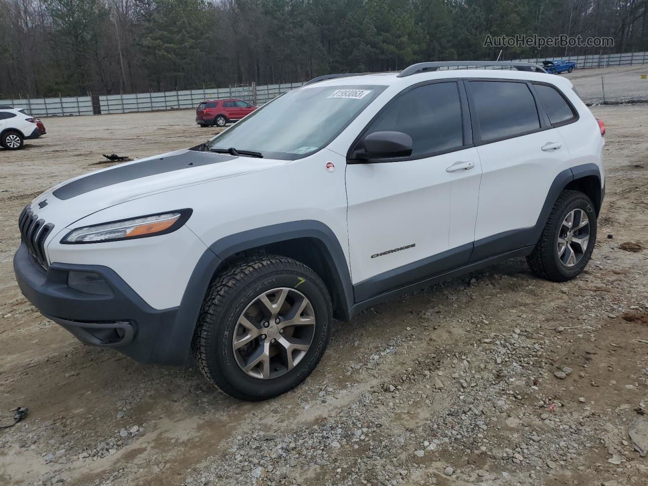 2014 Jeep Cherokee Trailhawk White vin: 1C4PJMBS5EW251702