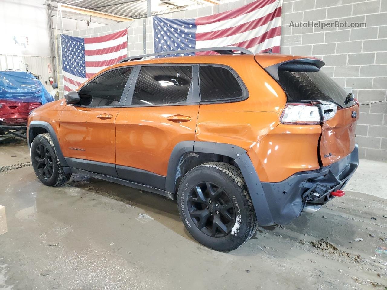 2014 Jeep Cherokee Trailhawk Orange vin: 1C4PJMBS5EW254602