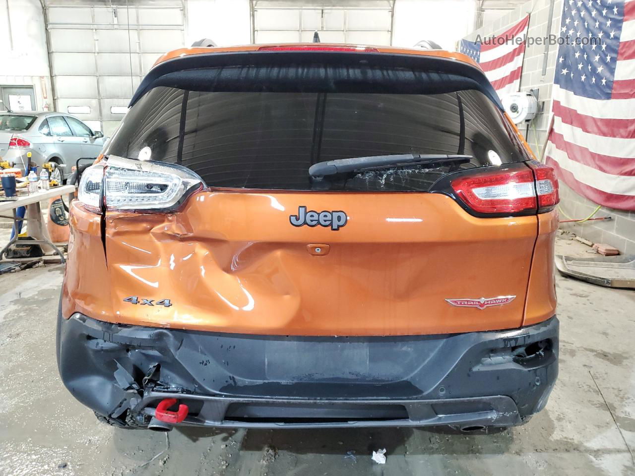 2014 Jeep Cherokee Trailhawk Orange vin: 1C4PJMBS5EW254602