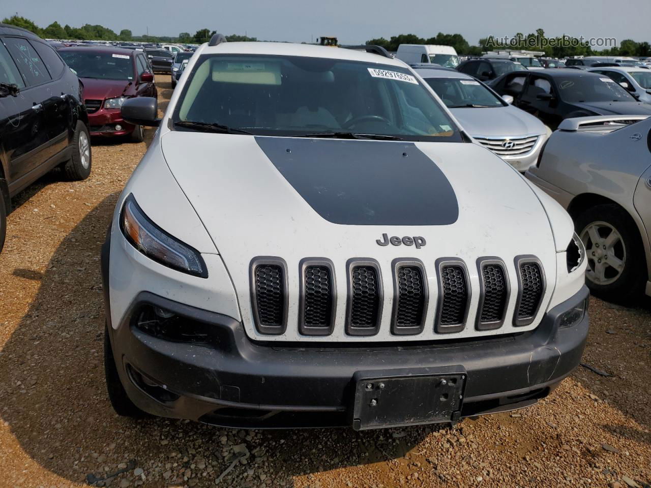 2015 Jeep Cherokee Trailhawk White vin: 1C4PJMBS5FW777555