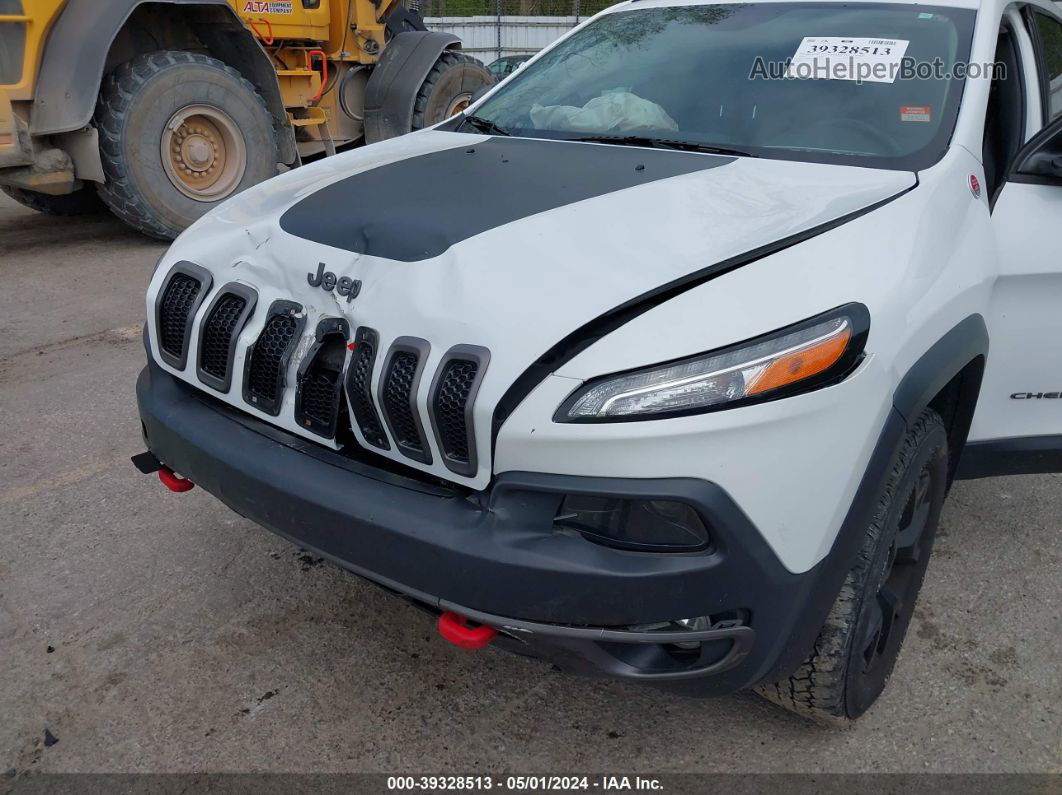 2016 Jeep Cherokee Trailhawk White vin: 1C4PJMBS5GW280104