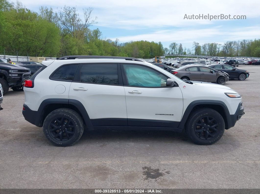 2016 Jeep Cherokee Trailhawk White vin: 1C4PJMBS5GW280104