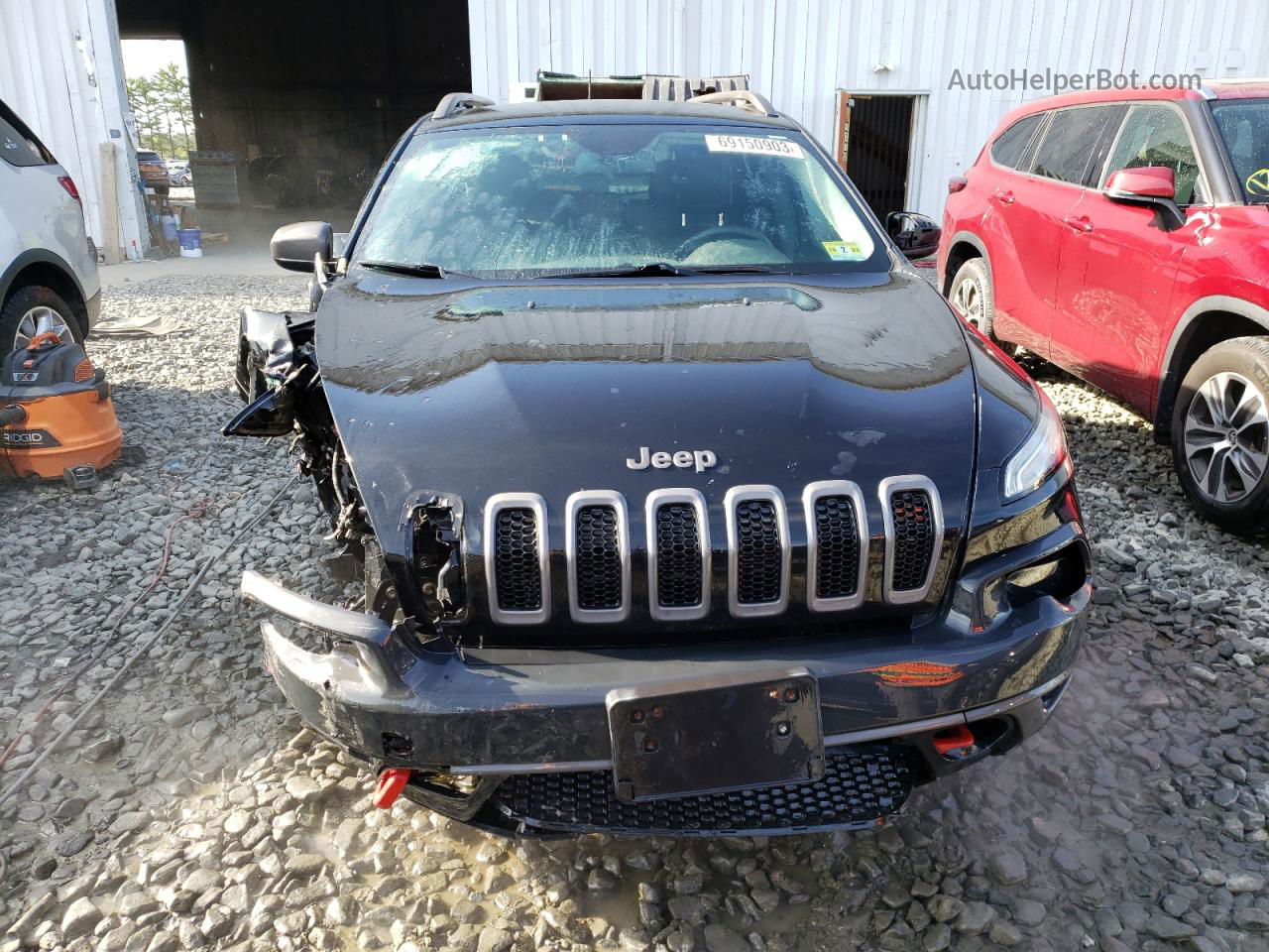 2014 Jeep Cherokee Trailhawk Black vin: 1C4PJMBS6EW236805