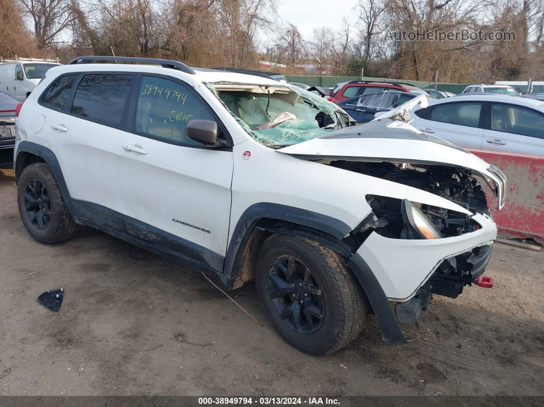 2014 Jeep Cherokee Trailhawk White vin: 1C4PJMBS6EW277158