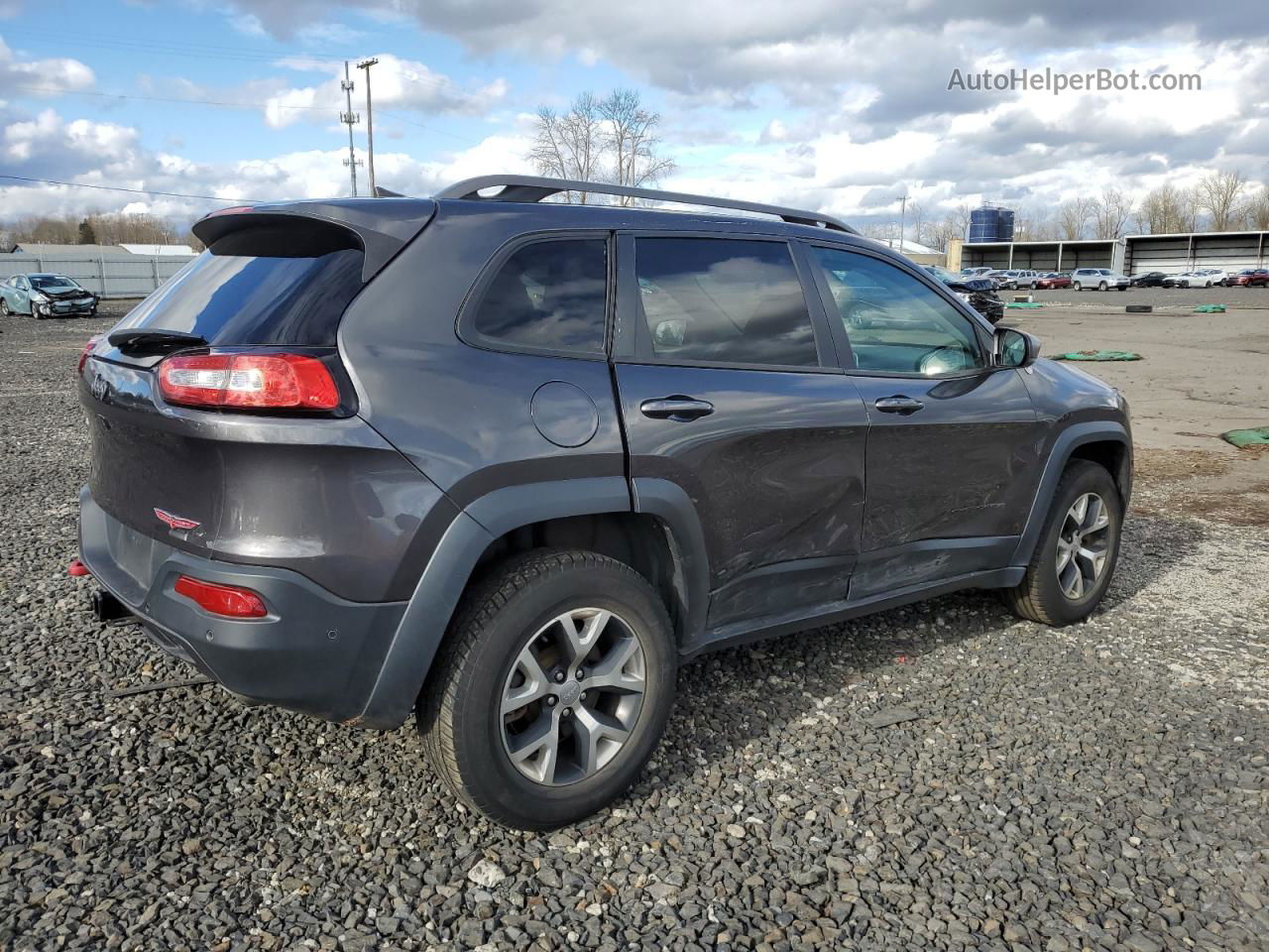 2016 Jeep Cherokee Trailhawk Charcoal vin: 1C4PJMBS6GW142166