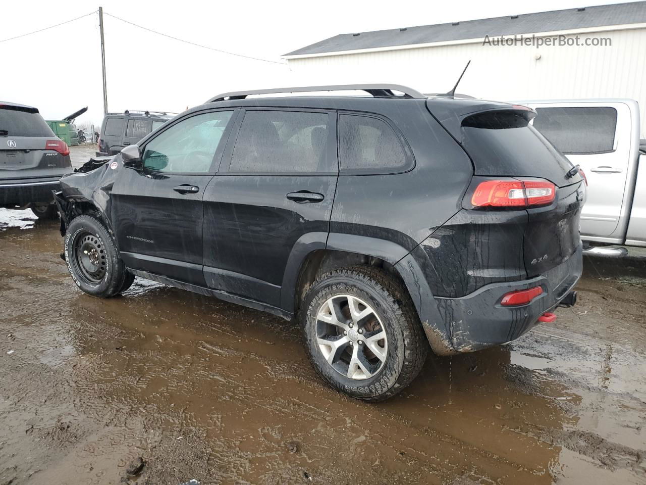 2014 Jeep Cherokee Trailhawk Black vin: 1C4PJMBS7EW285611