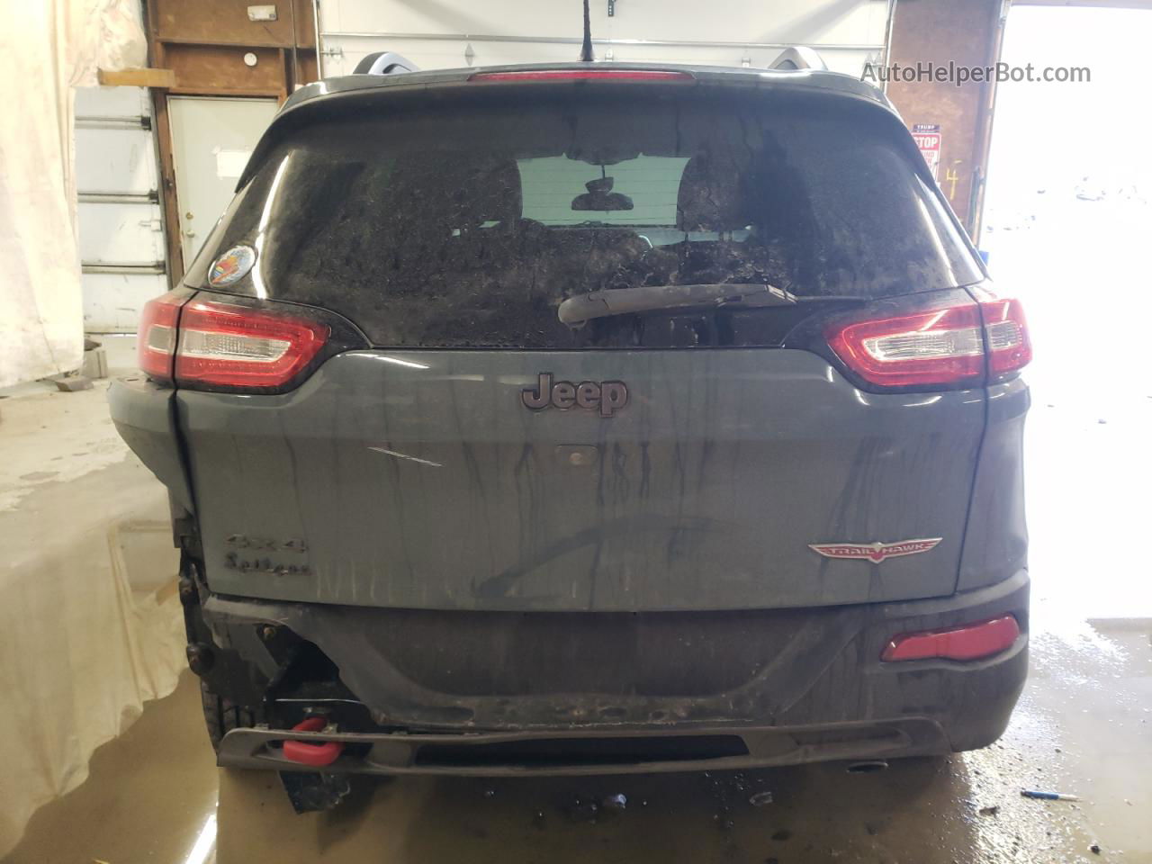 2015 Jeep Cherokee Trailhawk Gray vin: 1C4PJMBS7FW604832