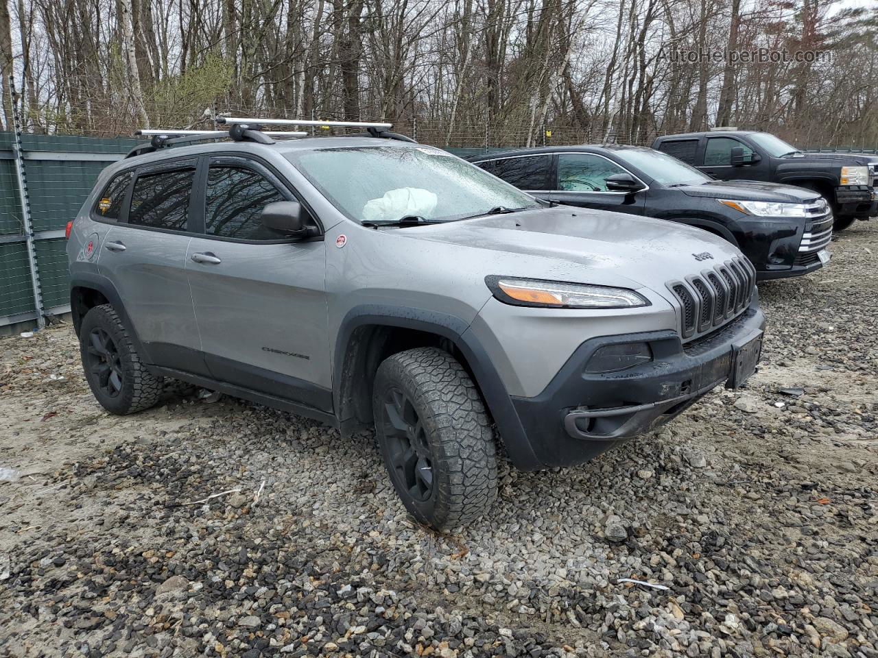 2015 Jeep Cherokee Trailhawk Серебряный vin: 1C4PJMBS7FW625843