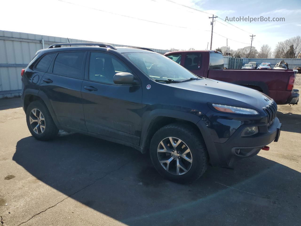 2014 Jeep Cherokee Trailhawk Синий vin: 1C4PJMBS8EW160522