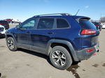 2014 Jeep Cherokee Trailhawk Blue vin: 1C4PJMBS8EW160522