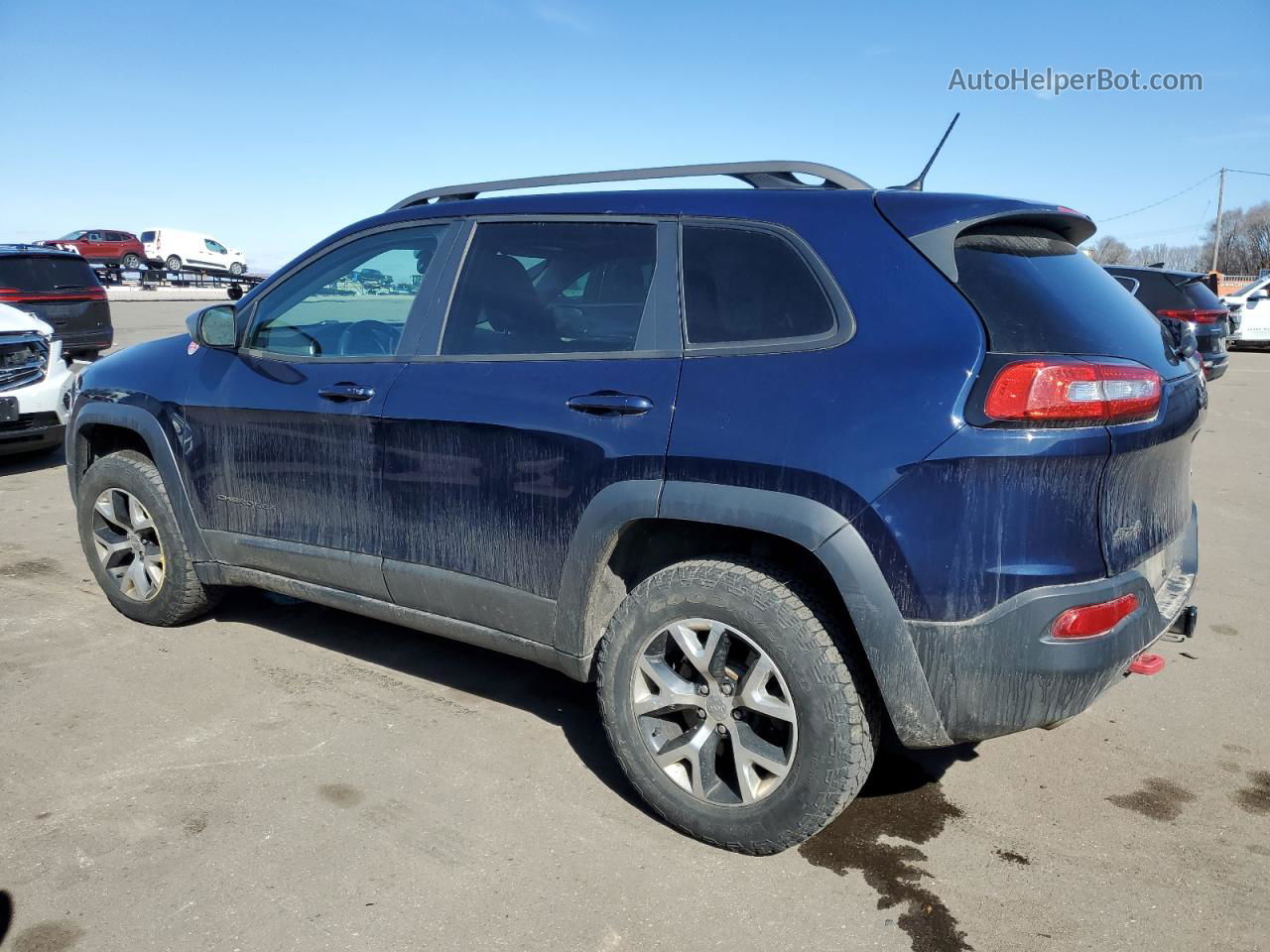 2014 Jeep Cherokee Trailhawk Синий vin: 1C4PJMBS8EW160522