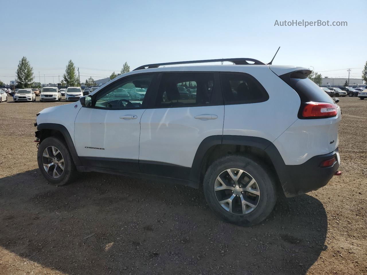 2014 Jeep Cherokee Trailhawk White vin: 1C4PJMBS8EW203143