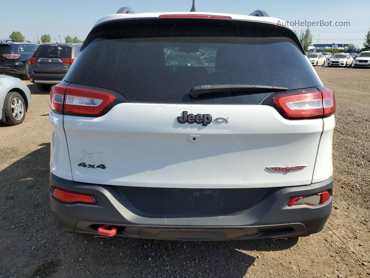 2014 Jeep Cherokee Trailhawk White vin: 1C4PJMBS8EW203143